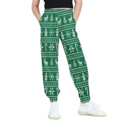 Wallpaper Ugly Sweater Backgrounds Christmas Kids  Joggers by artworkshop