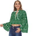 Wallpaper Ugly Sweater Backgrounds Christmas Boho Long Bell Sleeve Top View2