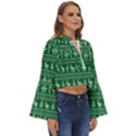 Wallpaper Ugly Sweater Backgrounds Christmas Boho Long Bell Sleeve Top View3