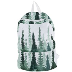 Tree Watercolor Painting Pine Forest Foldable Lightweight Backpack by Hannah976