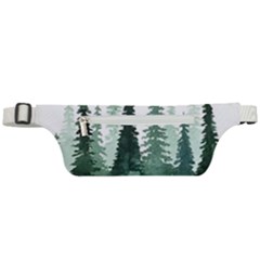 Tree Watercolor Painting Pine Forest Active Waist Bag by Hannah976