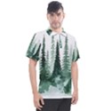 Tree Watercolor Painting Pine Forest Men s Polo T-Shirt View1