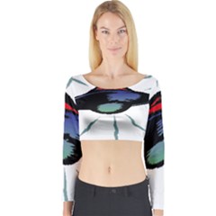 Alien Unidentified Flying Object Ufo Long Sleeve Crop Top by Sarkoni