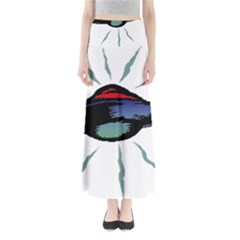 Alien Unidentified Flying Object Ufo Full Length Maxi Skirt by Sarkoni