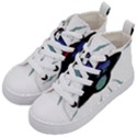 Alien Unidentified Flying Object Ufo Kids  Mid-Top Canvas Sneakers View2