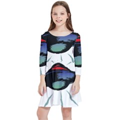 Alien Unidentified Flying Object Ufo Kids  Quarter Sleeve Skater Dress by Sarkoni