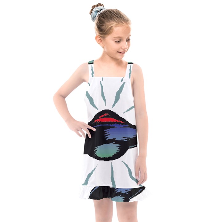 Alien Unidentified Flying Object Ufo Kids  Overall Dress