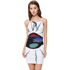 Alien Unidentified Flying Object Ufo Summer Tie Front Dress by Sarkoni