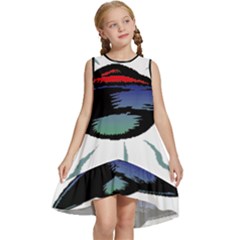 Alien Unidentified Flying Object Ufo Kids  Frill Swing Dress by Sarkoni