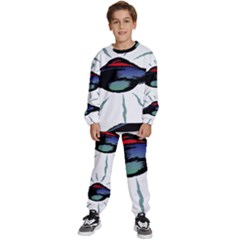 Alien Unidentified Flying Object Ufo Kids  Sweatshirt Set by Sarkoni