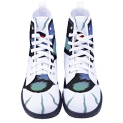 Alien Unidentified Flying Object Ufo Women s High-top Canvas Sneakers by Sarkoni