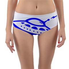 Unidentified Flying Object Ufo Alien We Are Coming Reversible Mid-waist Bikini Bottoms by Sarkoni