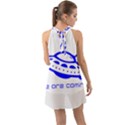 Unidentified Flying Object Ufo Alien We Are Coming Halter Tie Back Chiffon Dress View2