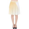 Blue Ufo Illustration Unidentified Flying Object Cartoon Velvet High Waist Skirt View1