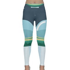 Illustration Ufo Alien  Unidentified Flying Object Classic Yoga Leggings by Sarkoni