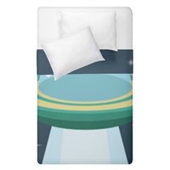 Illustration Ufo Alien  Unidentified Flying Object Duvet Cover Double Side (single Size) by Sarkoni