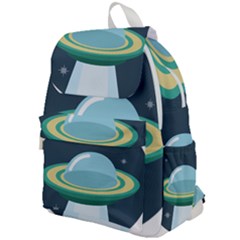 Illustration Ufo Alien  Unidentified Flying Object Top Flap Backpack by Sarkoni