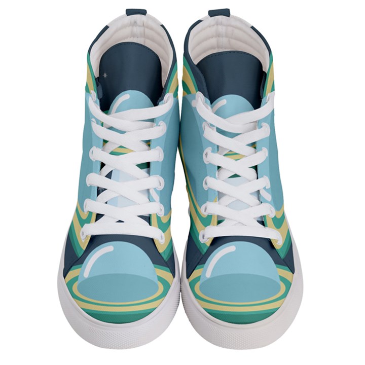 Illustration Ufo Alien  Unidentified Flying Object Men s Hi-Top Skate Sneakers