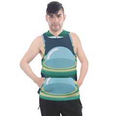 Illustration Ufo Alien  Unidentified Flying Object Men s Sleeveless Hoodie by Sarkoni