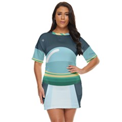 Illustration Ufo Alien  Unidentified Flying Object Just Threw It On Dress by Sarkoni