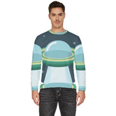 Illustration Ufo Alien  Unidentified Flying Object Men s Fleece Sweatshirt by Sarkoni