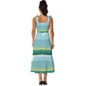 Illustration Ufo Alien  Unidentified Flying Object Tie-Strap Tiered Midi Chiffon Dress View4