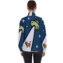 Ufo Alien Unidentified Flying Object Women s High Neck Windbreaker View2