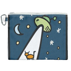 Ufo Alien Unidentified Flying Object Canvas Cosmetic Bag (xxl) by Sarkoni