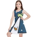 Ufo Alien Unidentified Flying Object Kids  Lightweight Sleeveless Dress View1