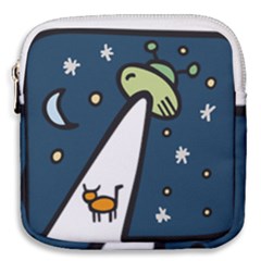 Ufo Alien Unidentified Flying Object Mini Square Pouch by Sarkoni