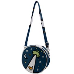 Ufo Alien Unidentified Flying Object Crossbody Circle Bag by Sarkoni