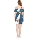 Ufo Alien Unidentified Flying Object Shoulder Frill Bodycon Summer Dress View2