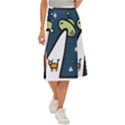 Ufo Alien Unidentified Flying Object Midi Panel Skirt View1