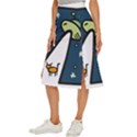 Ufo Alien Unidentified Flying Object Midi Panel Skirt View2