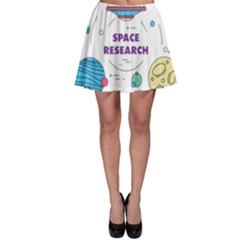 Unidentified Flying Object Ufo Space Outer Skater Skirt by Sarkoni