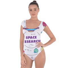 Unidentified Flying Object Ufo Space Outer Short Sleeve Leotard  by Sarkoni