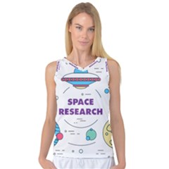 Unidentified Flying Object Ufo Space Outer Women s Basketball Tank Top by Sarkoni