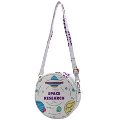 Unidentified Flying Object Ufo Space Outer Crossbody Circle Bag by Sarkoni