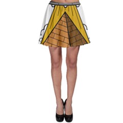 Unidentified Flying Object Ufo Under The Pyramid Skater Skirt by Sarkoni