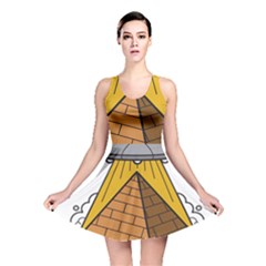 Unidentified Flying Object Ufo Under The Pyramid Reversible Skater Dress by Sarkoni