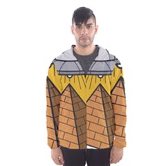 Unidentified Flying Object Ufo Under The Pyramid Men s Hooded Windbreaker by Sarkoni