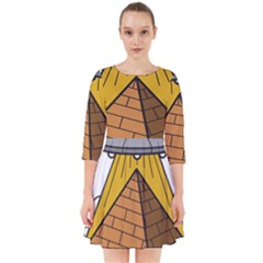 Unidentified Flying Object Ufo Under The Pyramid Smock Dress by Sarkoni