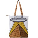 Unidentified Flying Object Ufo Under The Pyramid Double Zip Up Tote Bag View2