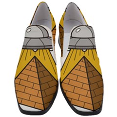 Unidentified Flying Object Ufo Under The Pyramid Women Slip On Heel Loafers by Sarkoni