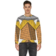 Unidentified Flying Object Ufo Under The Pyramid Men s Fleece Sweatshirt by Sarkoni