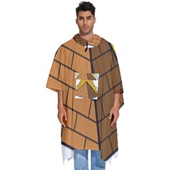 Unidentified Flying Object Ufo Under The Pyramid Men s Hooded Rain Ponchos by Sarkoni