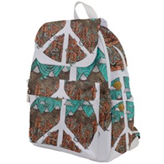 Psychedelic Art Painting Peace Drawing Landscape Art Peaceful Top Flap Backpack by Sarkoni