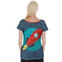 Rocket With Science Related Icons Image Cap Sleeve Top View2