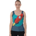 Rocket With Science Related Icons Image Velvet Tank Top View1