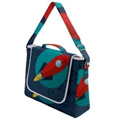 Rocket With Science Related Icons Image Box Up Messenger Bag